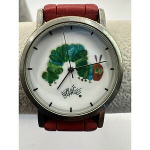 Eric Carle Hungry Caterpillar Watch New Battery 33MM 8" Red Silicone Band Rare